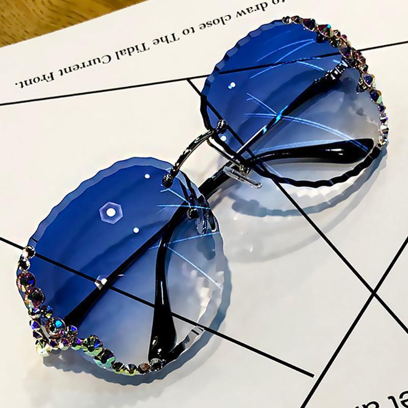 Women's fashion glasses 镶钻太阳镜防蓝光辐射眼镜女韩版潮个性时尚太阳镜女防紫外线