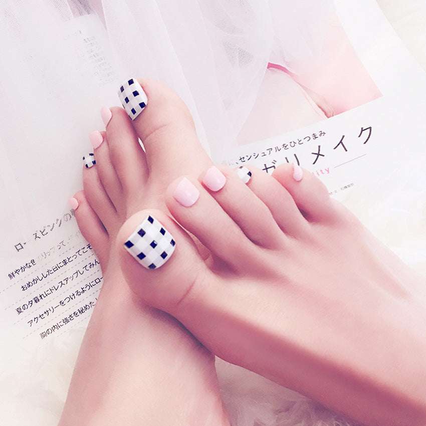 Fashion  nail Wear Nail Nail Stickers Nail Patch Fake Nails Removable Feet Nail Tip Toenail Nail Sticker J38