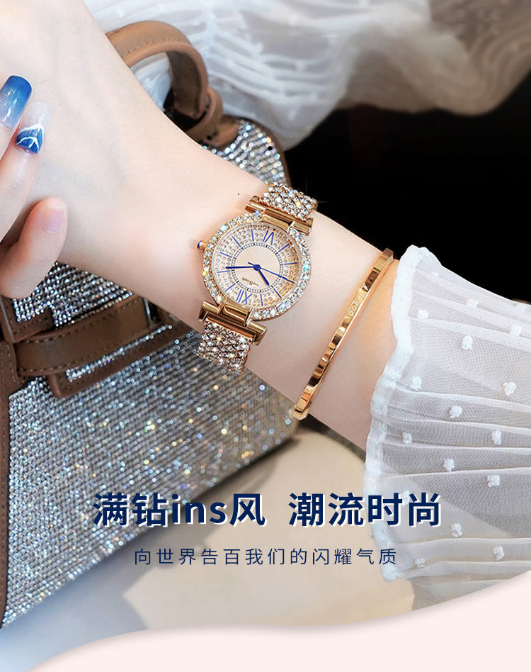 Fashion women's watchOne Piece Dropshipping New Diamond Waterproof Women's Watch Luxury Business TikTok Kuaishou in Stock Hot Sale Watch Women's Watch