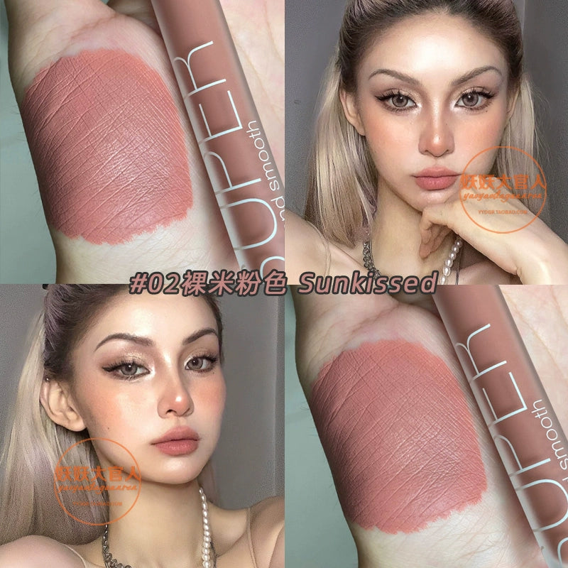 Bingo源于自然的彩妆 欧美风奶咖吃土色奶茶裸色哑光雾面口红唇釉