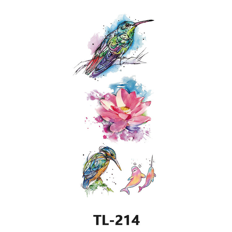 Free shipping Tattoo Factory Wholesale Fresh Tattoo Sticker Men's and Women's Flower Tattoo Stickers in Stock Direct Selling to Map Colorful Flowers