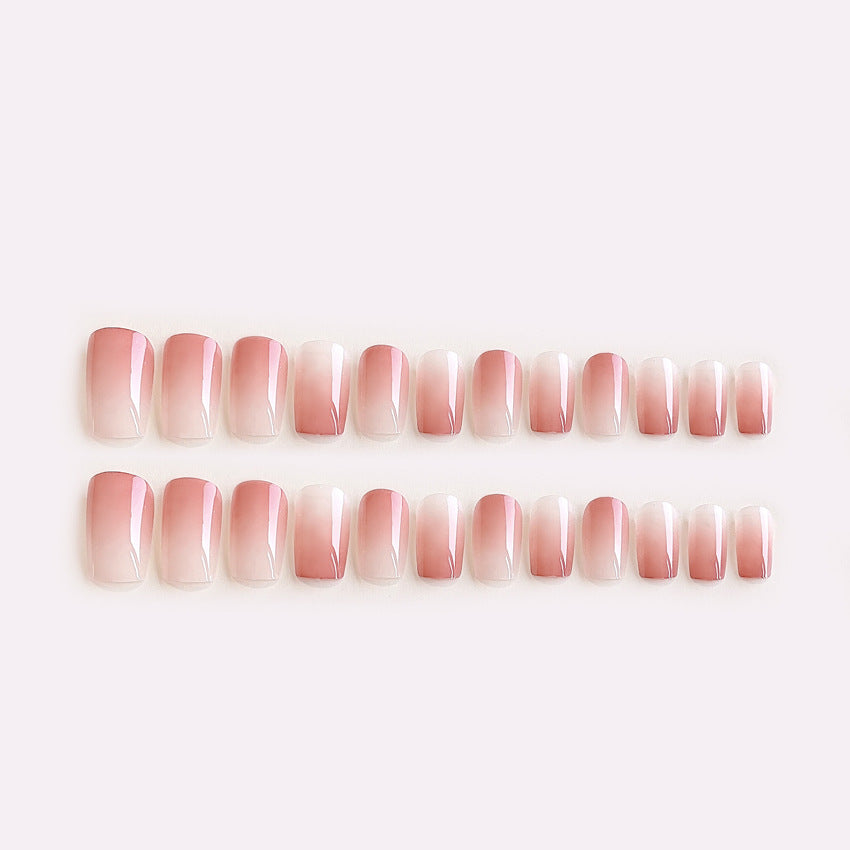 Fashion  nail Nail Sticker Short Wear Armor Nail Stickers Fake Nails Gradient Nail Sticker Simple Wear Armor A7