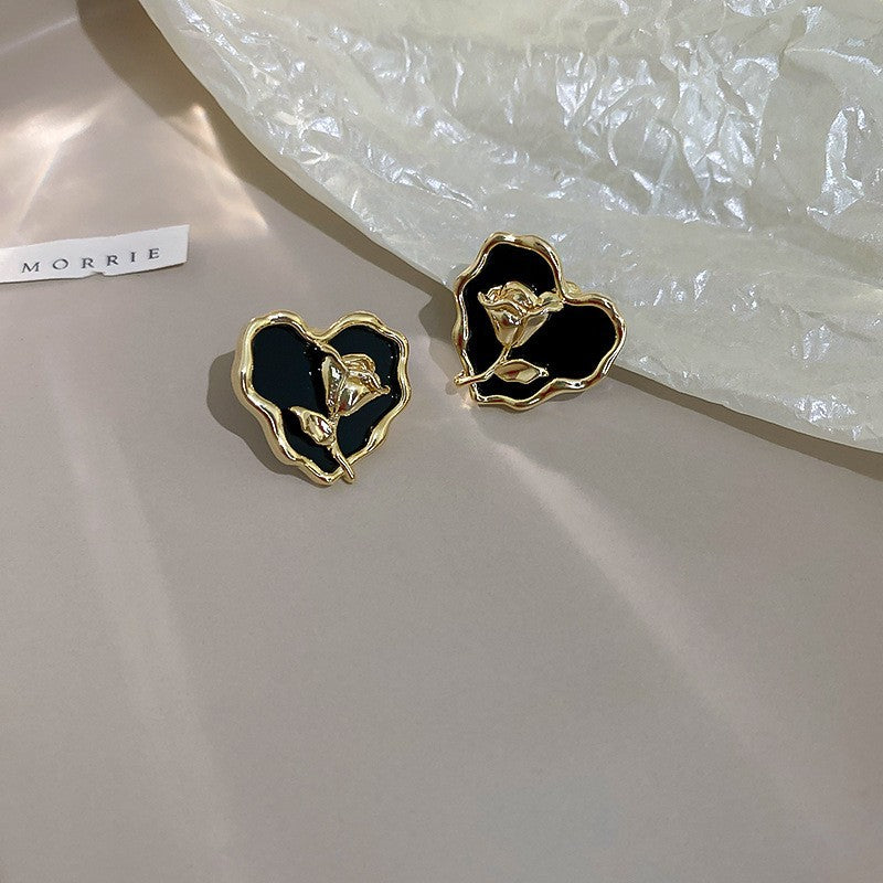 真金电镀银针渐变水晶蝴蝶结流苏耳环韩国时尚气质耳钉几何耳坠女