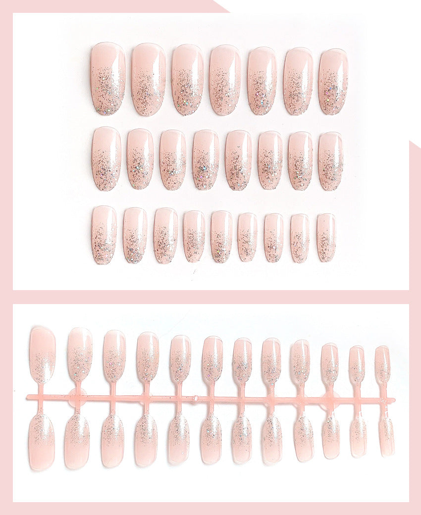 Fashion  nail Wearing Nail Nail Stickers Nail Patch Fake Nails Removable Glitter Shiny Nail Nail Sticker X20