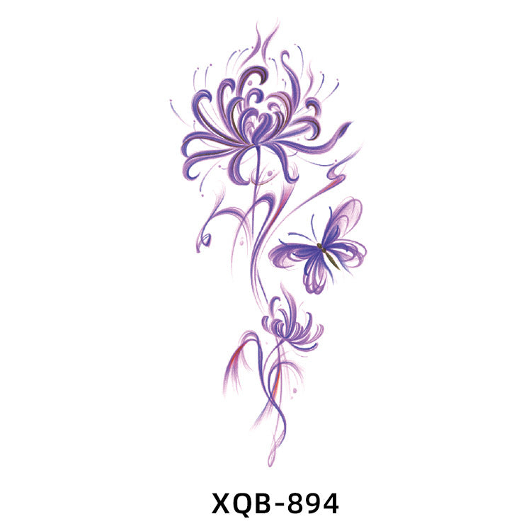 Free shipping Tattoo Small Full Arm Tattoo Sticker Waterproof Sweatproof Half Sleeve Men's and Women's European and American Color Black and White Flower Tattoo Water Transfer Stickers Wholesale