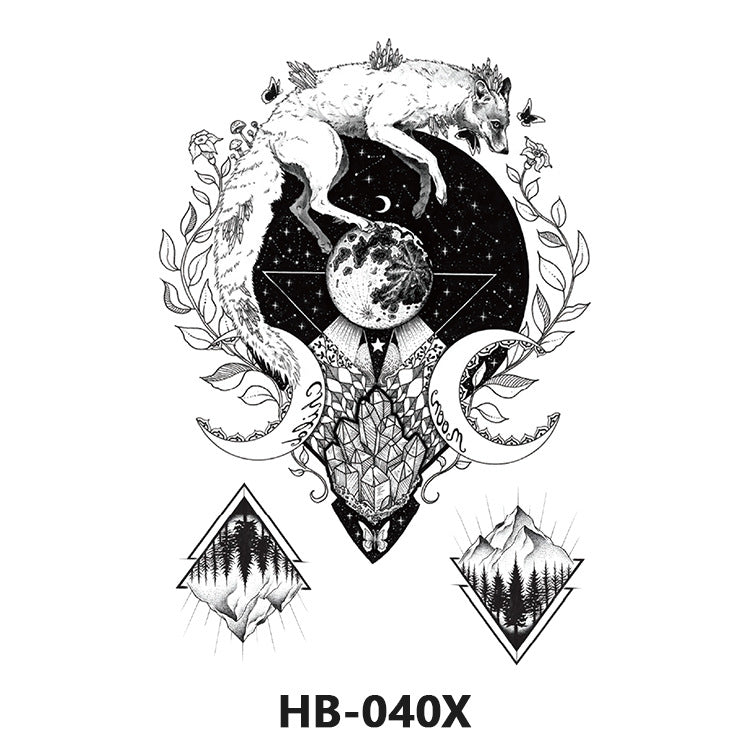 Free shipping Tattoo Cross-Border Factory in Stock Wholesale Artistic Tattoo Sticker Waterproof Fashion Flower Arm Stickers Half Sleeve Temporary Tattoo Sticker Men and Women