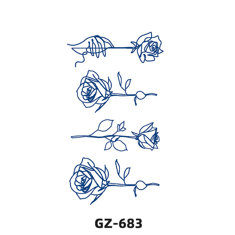 Free shipping Tattoo Herbal Tattoo Sticker Female Semi-Permanent Waterproof and Durable Grass and Wood Internet Celebrity Juice Non-Reflective Simulation Tattoo Sticker Male Advanced
