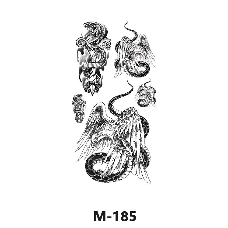 Free shipping Tattoo Wholesale New Tattoo Sticker Long Lasting Waterproof Stickers English Alphabet Letters Flowering and Fruiting Color Arm Half Sleeve Simulation Tattoo Sticker