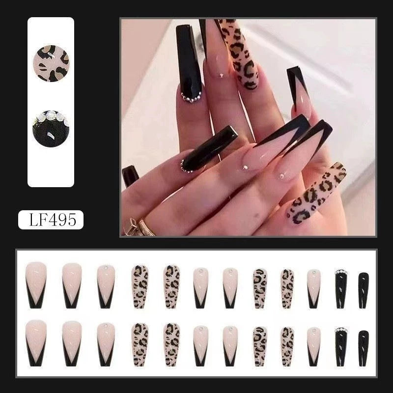 (Hand made nail) Nail pieces, wearing nail pieces, long cross-border nail products, fake nails, European and American wearing nail nails