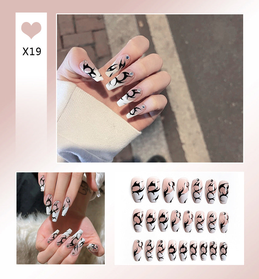 Fashion  nail Fake Nails Crystal Iced Butterfly Nail Art Nail Patch Bow Ballet Rhinestone Nail Beauty Nail Tip Wear Nail