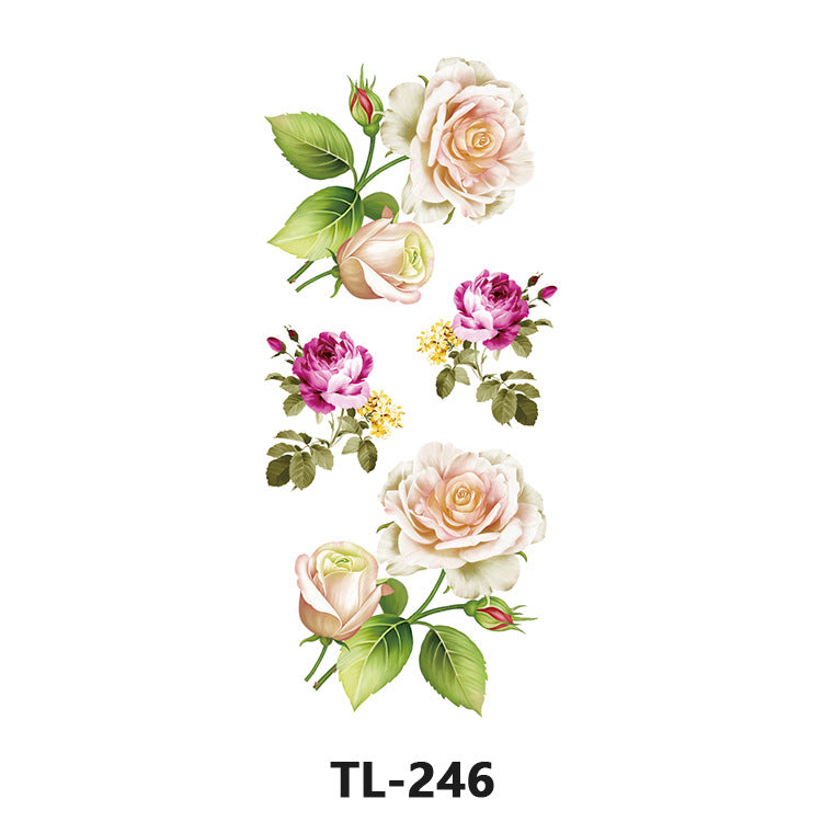 Free shipping Tattoo Waterproof Tattoo Sticker Fresh Flowers Stickers Sexy Plant Tattoo Small Picture Flower Tattoo Sticker in Stock Wholesale