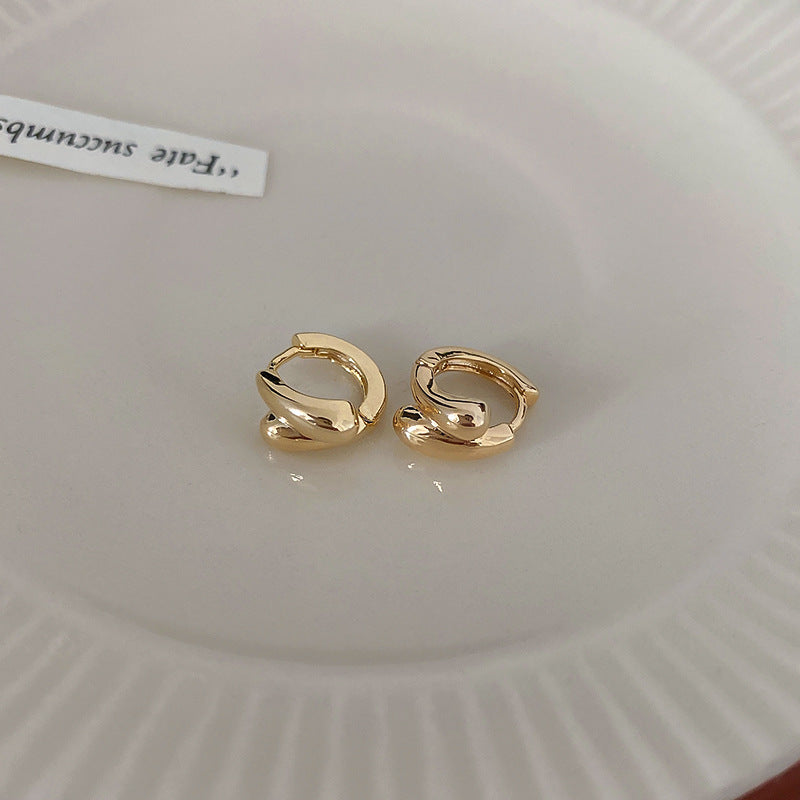 银针欧美夸张爱心耳钉轻奢高级感小众耳环时尚金属气质耳饰女批发