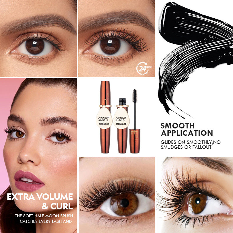 24 hours Ultra Long Lasting Mascara Waterproof Slim Long Thick Curling 4D Mascara