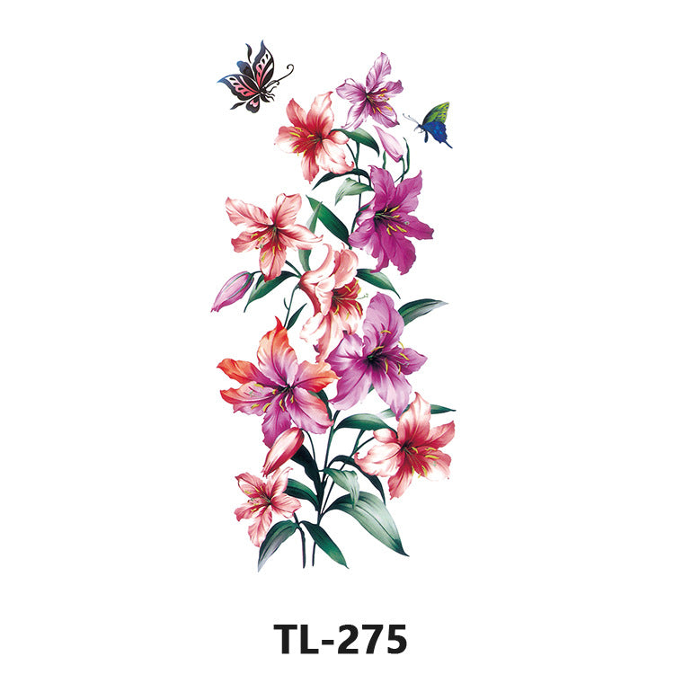 Free shipping Tattoo Waterproof Tattoo Sticker Fresh Flowers Stickers Sexy Plant Tattoo Small Picture Flower Tattoo Sticker in Stock Wholesale