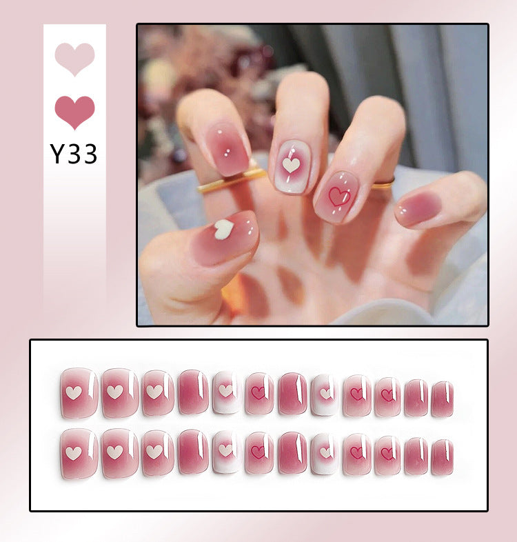 Fashion  nail Internet Celebrity Fake Nail Patch Wear Armor Finished Product Nail Tip Nail Stickers Removable Nail Patch Stall Supply Manufacturer