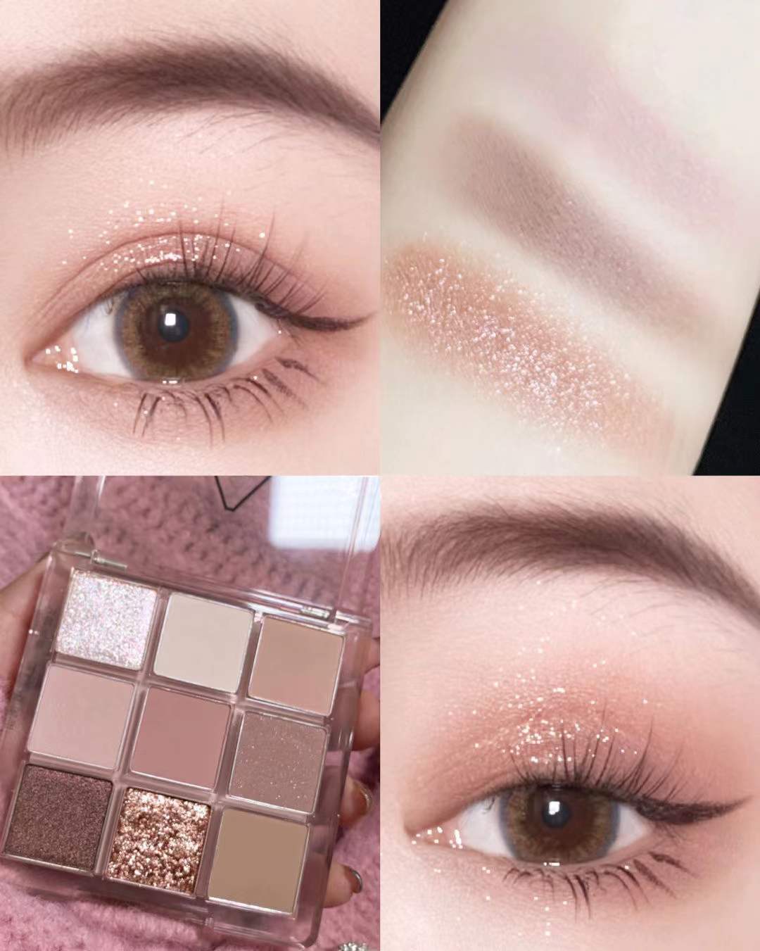 Eyeshadow Earth Beauty Eyeshadow Makeup Siyam na kulay Glitter Glitter Pearl matte