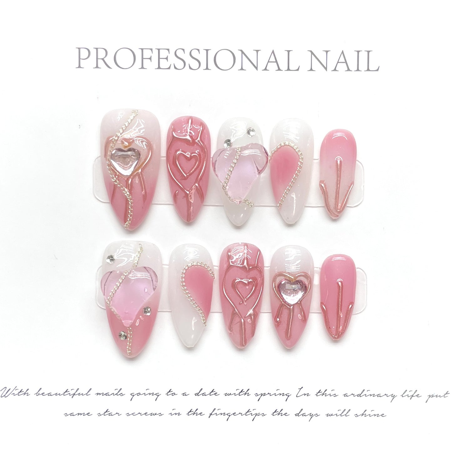 (reusable nail)Cold, luxurious, hollowed out, French, high-grade sense, blue hand-wearing armor, dreaming, online celebrity Xiaohongshu, light and luxurious.