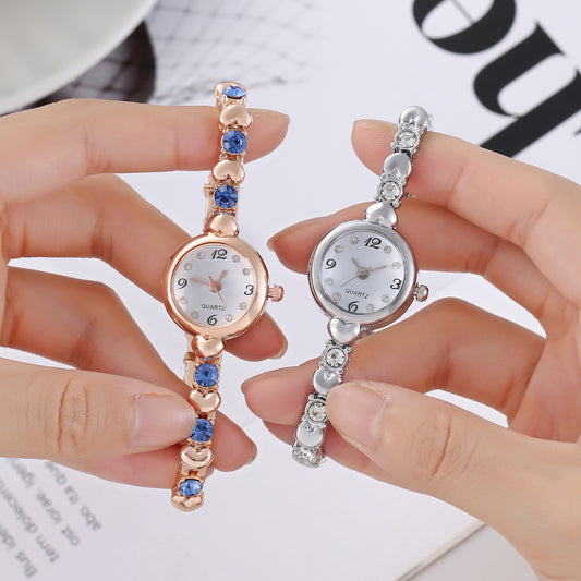 Fashion women's watchWholesale European and American Fashion & Trend Watch Steel Watch Fashion Simple Scale Student's Watch Ladies Bracelet Watch
