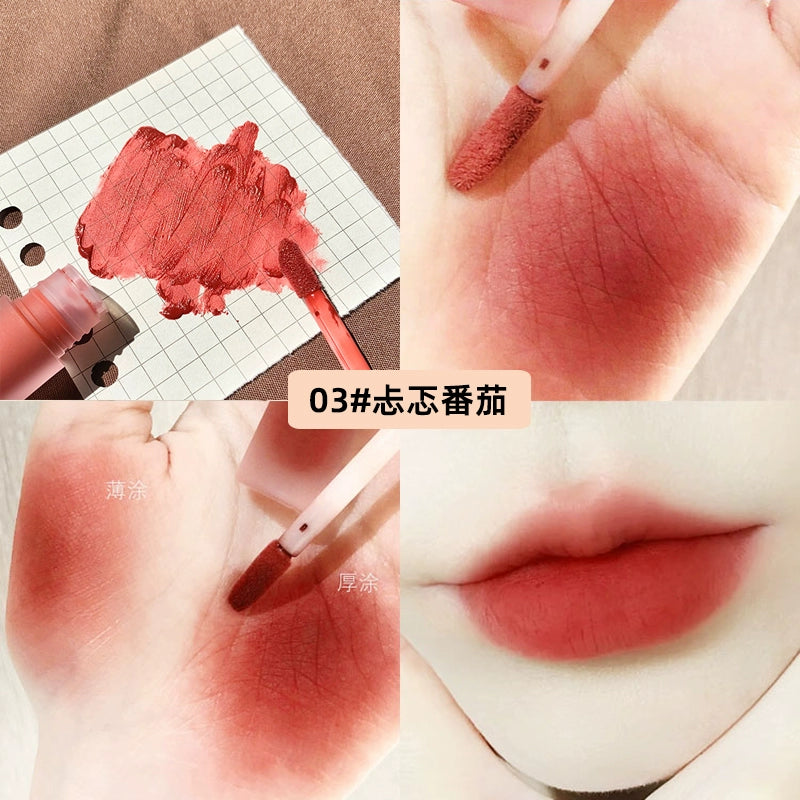 绵绵粉砂雾面口红唇釉持久不粘杯不脱色显白女学生丝绒哑光唇泥口红