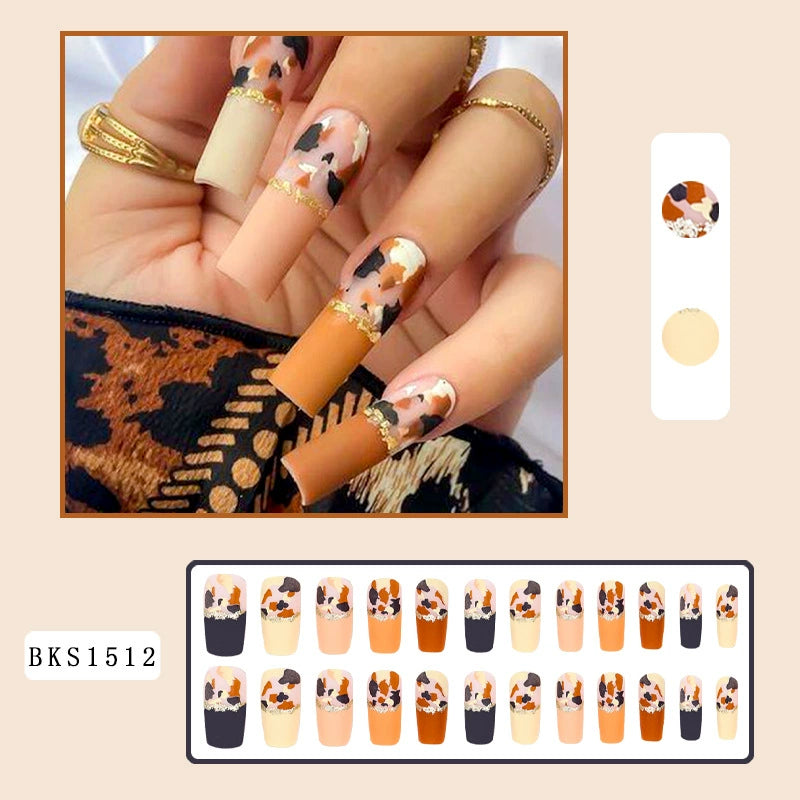 (Hand made nail) Nail pieces, wearing nail pieces, long cross-border nail products, fake nails, European and American wearing nail nails