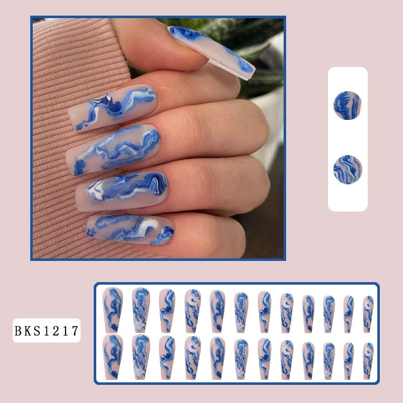 (Hand made nail) Nail pieces, wearing nail pieces, long cross-border nail products, fake nails, European and American wearing nail nails