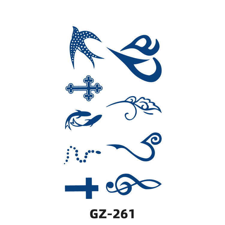 Free shipping Tattoo Exclusive for Cross-Border Herbal Tattoo Sticker Semi-Permanent English Letters Tattoo Sticker Anti-Sweat Tattoo