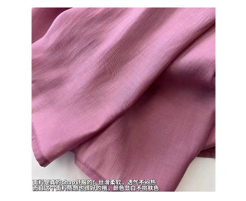 Fashion women's wear Beautiful Dopamine Special-Interest Design Lace-up Pleated Backless Vacation Style Sling Dress High-Grade Sense Temperament Long Dress