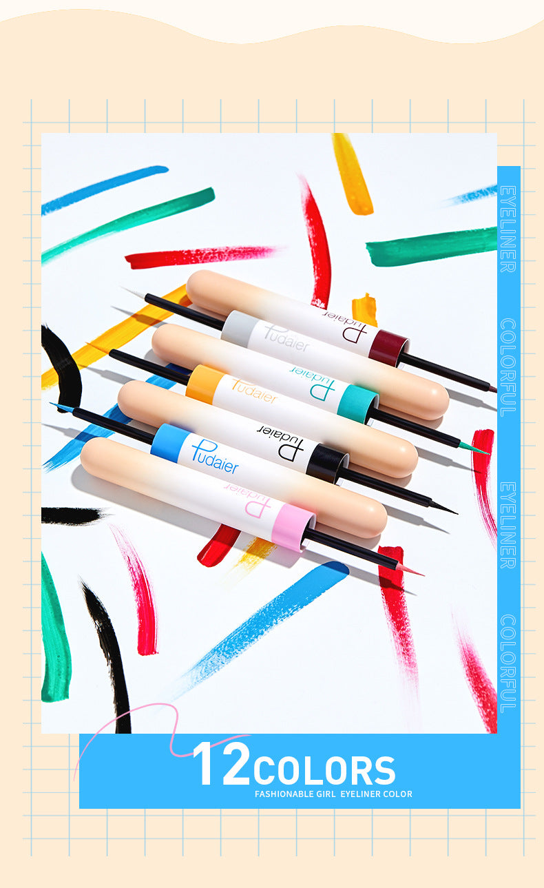 Color Liquid Eyeliner Amazon Makeup Waterproof Quick Dry Ultra Thin 12 color Eyeliner