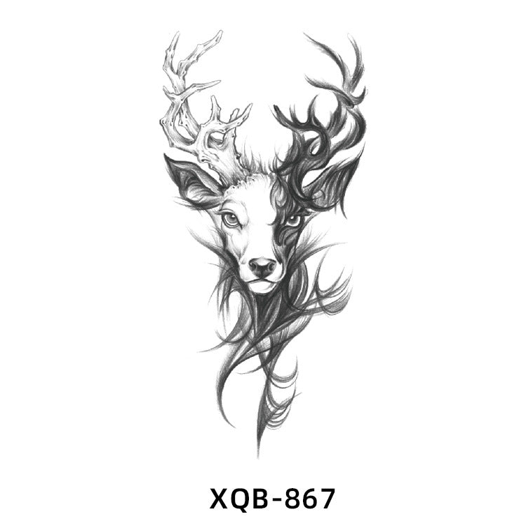 Free shipping Tattoo Small Full Arm Animal Tattoo Tattoo Sticker Half Sleeve Simulation Waterproof Black and White, Colored Flower Men and Women Tattoo Sticker Paper Wholesale