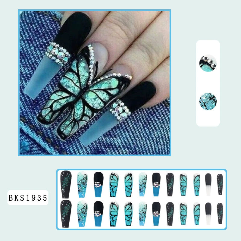 (Hand made nail) Nail pieces, wearing nail pieces, long cross-border nail products, fake nails, European and American wearing nail nails