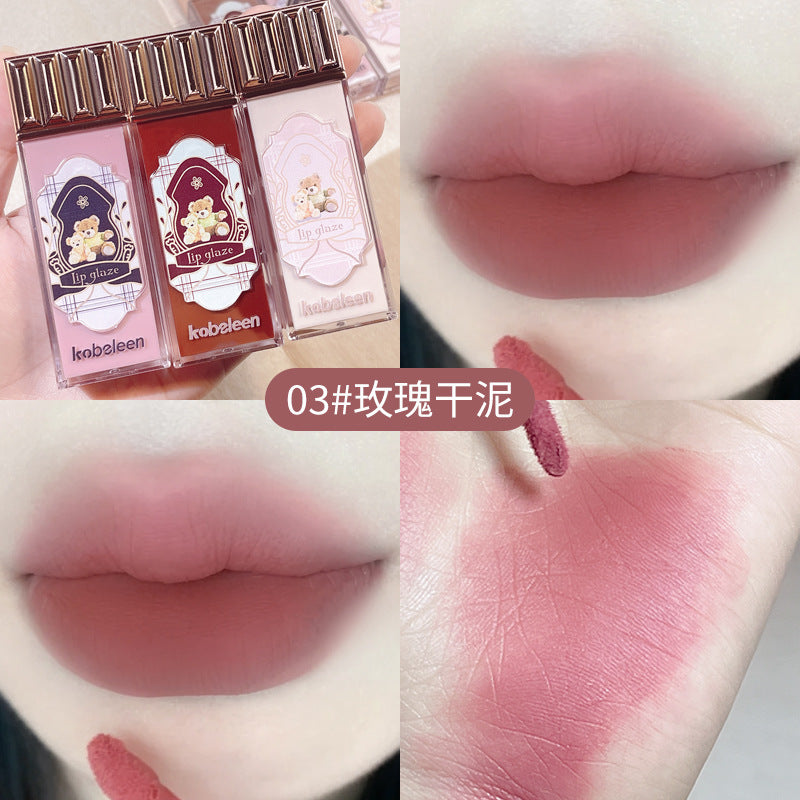 kobeleen云朵口红唇釉六色哑光丝绒口红甜美显白低饱和少女唇泥