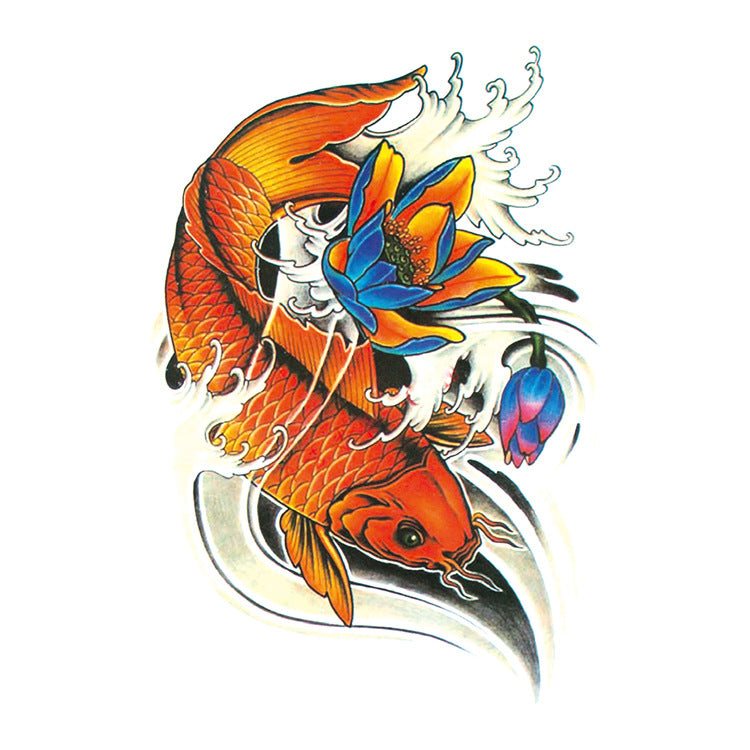 Free shipping Tattoo Cross-Border Factory in Stock Wholesale Artistic Tattoo Sticker Waterproof Fashion Flower Arm Stickers Half Sleeve Temporary Tattoo Sticker Men and Women