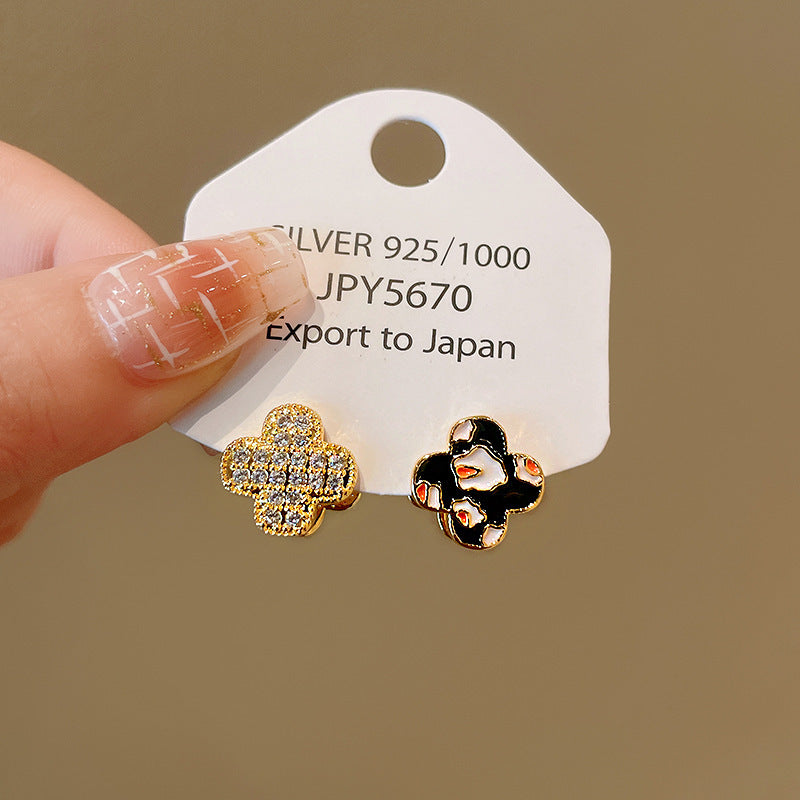 银针字母几何耳环女秋冬款小众设计感耳钉时尚高级感轻奢耳饰批发