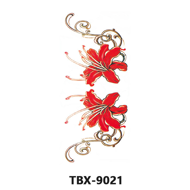 Free shipping Tattoo Waterproof Sweatproof Female Flower Tattoo Sticker Paper Plant Flower Party Sexy Rose Peony Plum Tattoo Sticker Tattoo