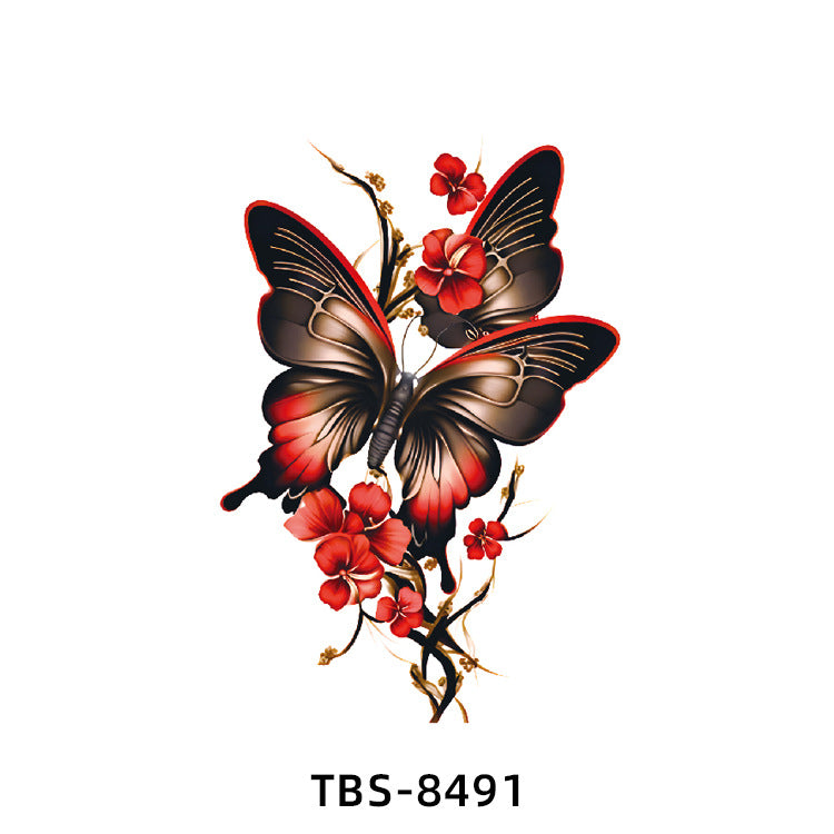 Free shipping Tattoo New Small Full Arm Tattoo Sticker Half Sleeve Tiger Lion Animal Arm Waterproof and Durable Cross-Border European and American Tattoo Sticker Paper