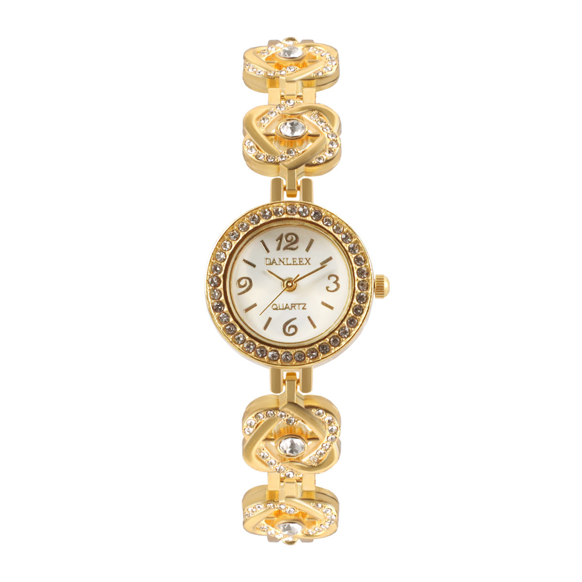 Fashion women's watch Cross-Border Wholesale Foreign Trade Fashion Heart-Shaped Diamond Women's Watch All-Match Rhinestone Fashion Quartz Bracelet Watch 2645