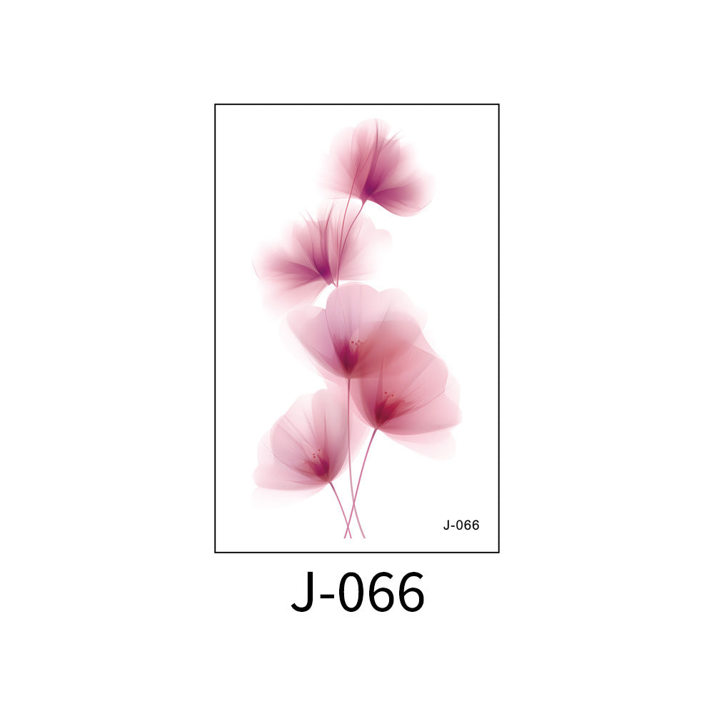 Free shipping Tattoo Colorful Flower Tattoo Sticker Disposable Waterproof Hand Back Clavicle Chest European and American Scar Covering Fresh Tattoo Sticker Paper