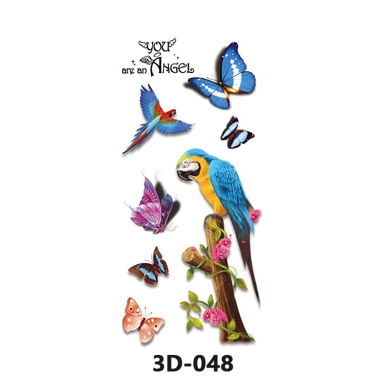 Free shipping Tattoo Wholesale Products in Stock New 3D Tattoo Sticker Temporary Waterproof Tattoo Sticker Stereo Color Printing Tattoo Butterfly Decal Tattoo Sticker
