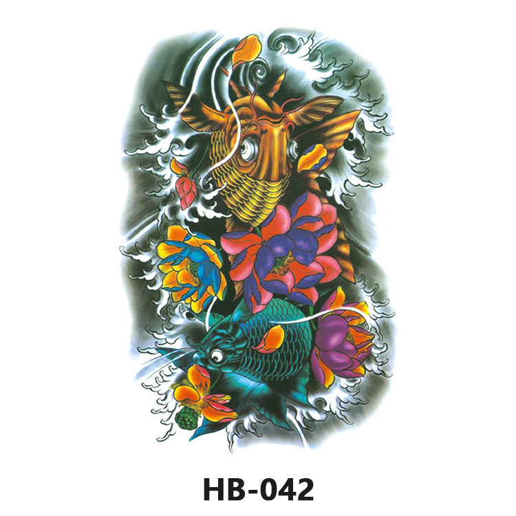 Free shipping Tattoo Cross-Border Factory in Stock Wholesale Artistic Tattoo Sticker Waterproof Fashion Flower Arm Stickers Half Sleeve Temporary Tattoo Sticker Men and Women