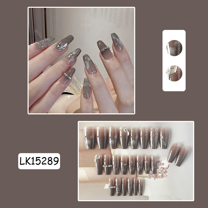 钻款穿戴甲轻奢美甲贴片气质假指甲3D美甲成品诺顾指甲贴美甲甲片