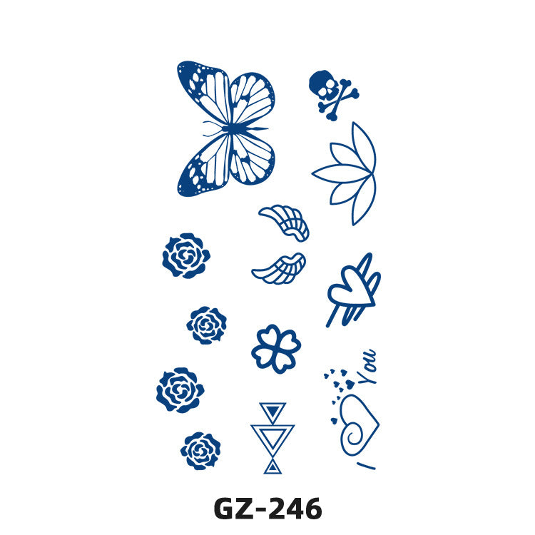 Free shipping Tattoo Exclusive for Cross-Border Herbal Tattoo Sticker Semi-Permanent English Letters Tattoo Sticker Anti-Sweat Tattoo
