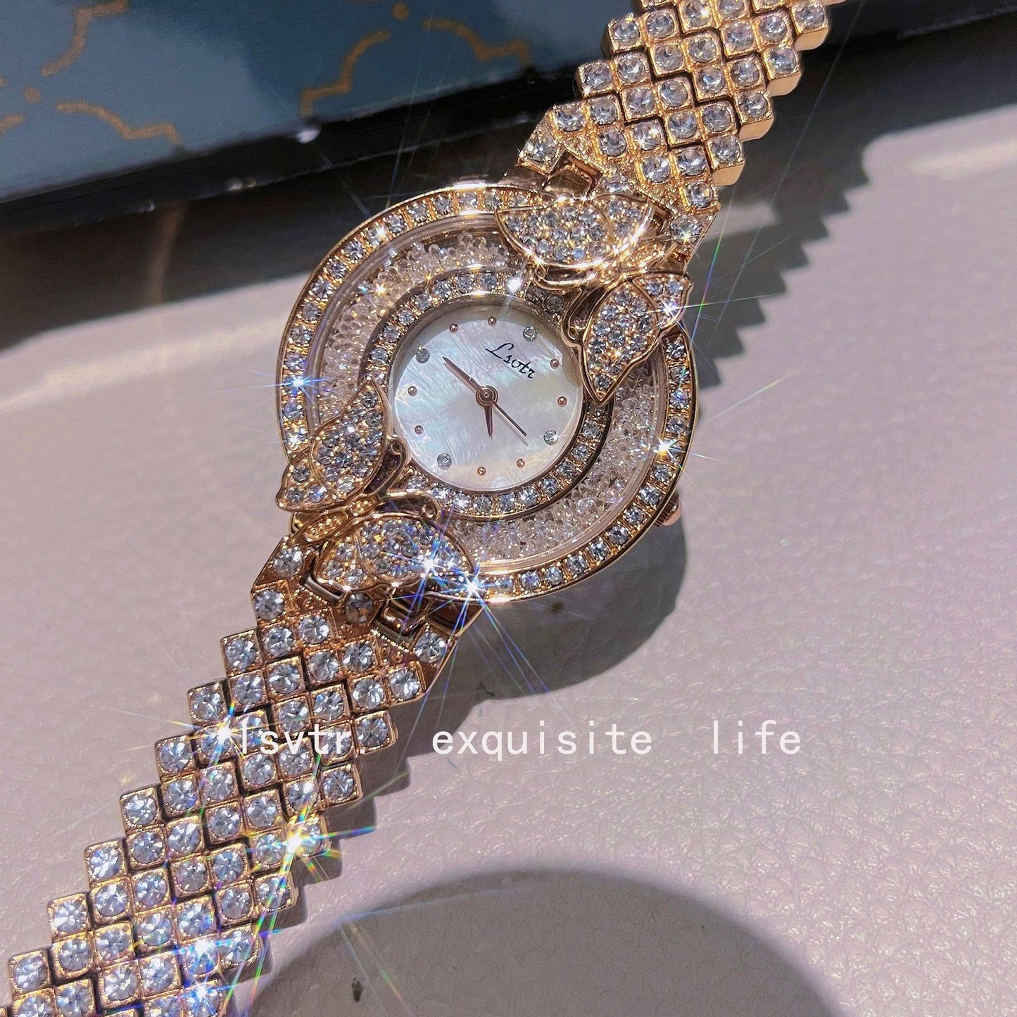 Fashion women's watchLsvtr Tik Tok Live Stream Cross-Border Hot Watch Starry with Diamonds Affordable Luxury Fashion Niche Women's Watch