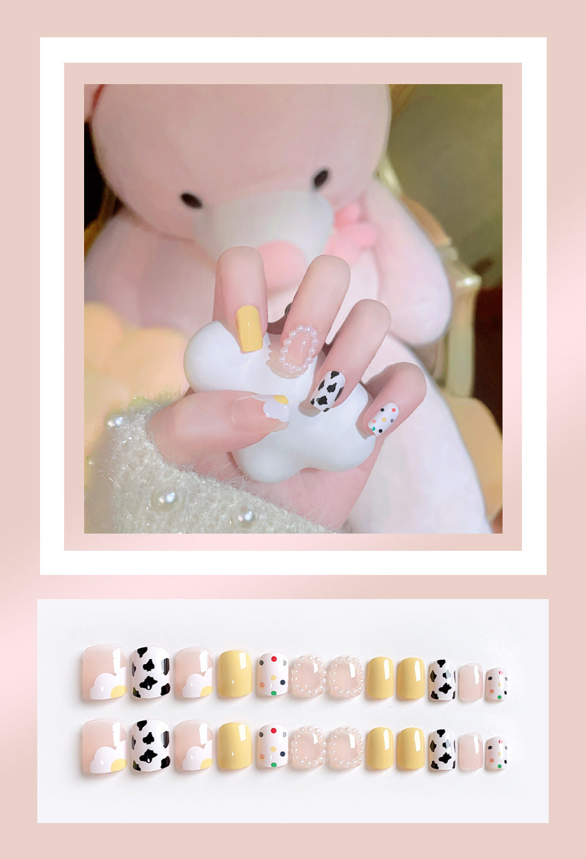 Fashion  nail Wearable Nail Patch Diamond Wear Armor Online Influencer Pop Nail Stickers Nail Tip Finished Product Fake Nails Nail X67