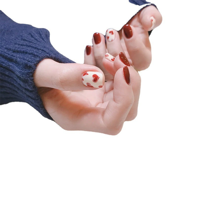 穿戴甲怦然心动甲美甲贴片亮面甲片指甲贴片假指甲片穿戴美甲成品