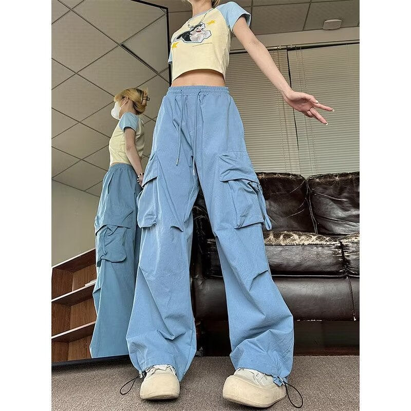 Dopamine pants Free shipping Tattoo Summer dopamine leggings women's 2024 new trend loose and thin wide-leg casual pants cross-border