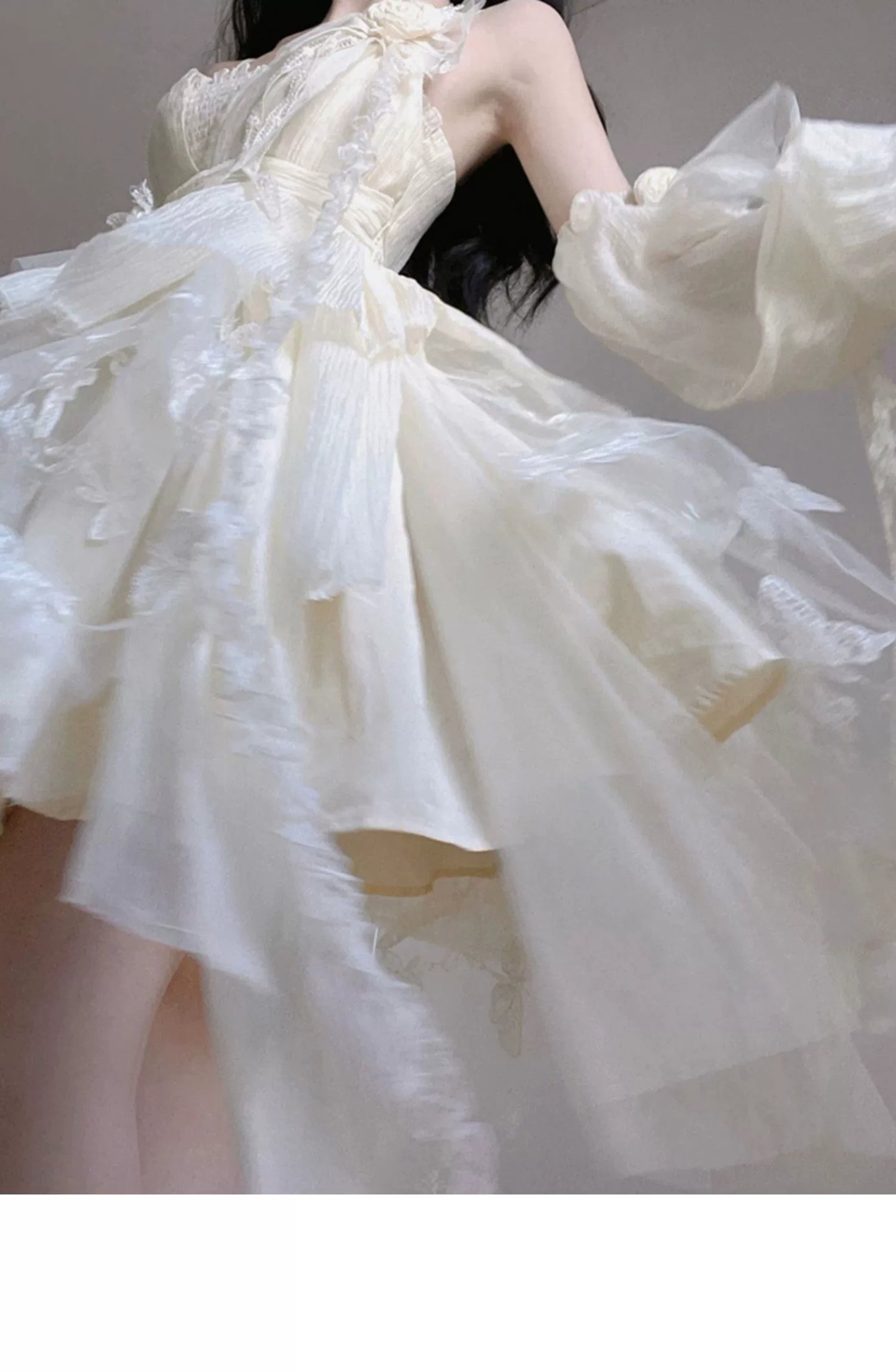 Fashion women's wear French First Love Long Skirt Design Sense Small Super Fairy Mori Style Gentle Princess Sling Dress Women's Summer