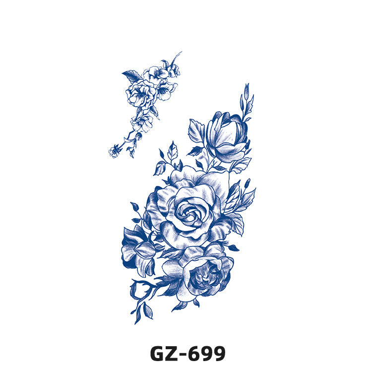 Free shipping Tattoo Herbal Tattoo Sticker Female Semi-Permanent Waterproof and Durable Grass and Wood Internet Celebrity Juice Non-Reflective Simulation Tattoo Sticker Male Advanced