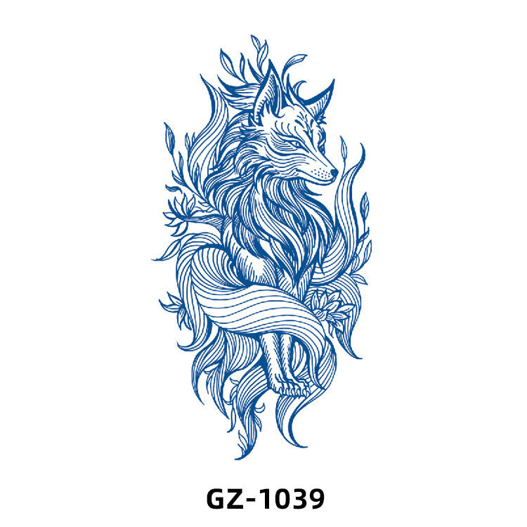 Free shipping Tattoo 2024 New Herbal Animal Tattoo Tattoo Sticker Semi-Permanent Pattern Half Sleeve Tattoo Waterproof Sweatproof Tattoo Sticker Paper
