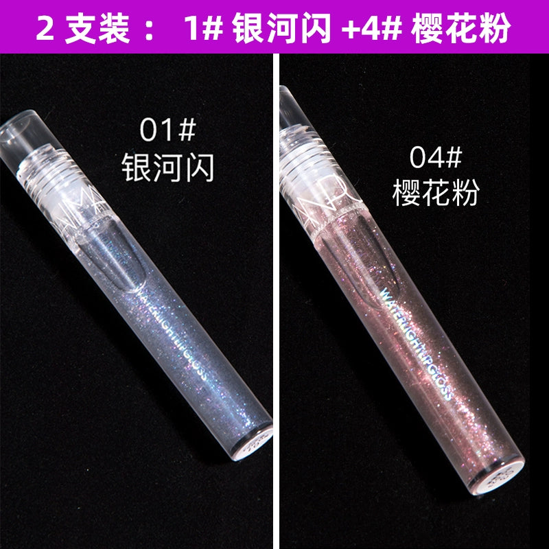 透明水光口红唇蜜珠光带闪镜面润泽唇釉嘟嘟玻璃唇保湿唇乳女学生平价