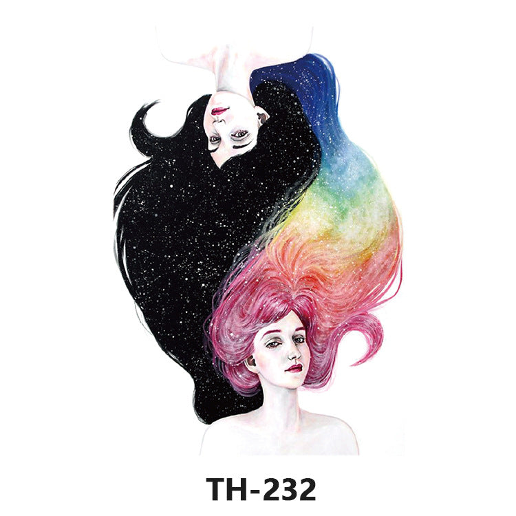 Free shipping Tattoo Factory Sticker Tattoo Tattoo Sticker Simulation Tattoo Sticker Paper Flower Color Water Transfer Stickers Sweatproof and Waterproof Direct Wholesale
